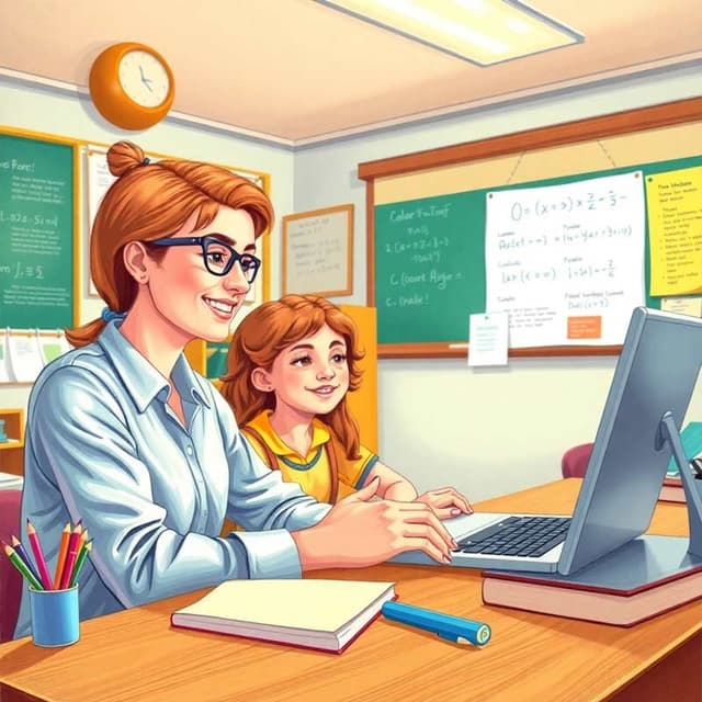 Tutor with student online